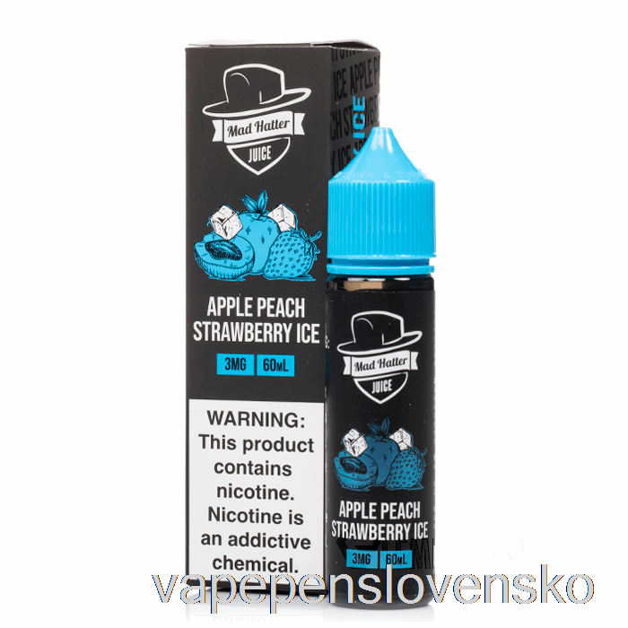 Jablko Broskyňa Jahoda ľad - Mad Hatter - 60ml 0mg Vape Shop Bratislava